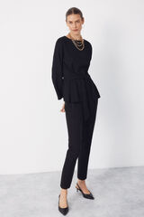 Cortefiel Pantal&oacute;n skinny el&aacute;stico Negro