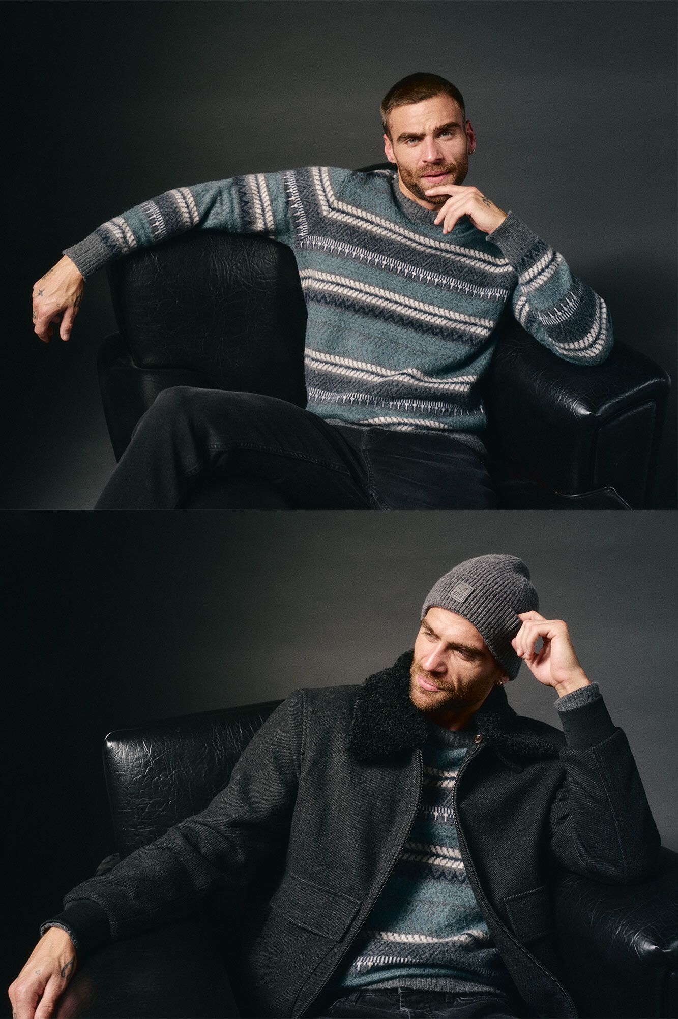 OOTO Jersey navide&ntilde;o cuello caja Estampado gris