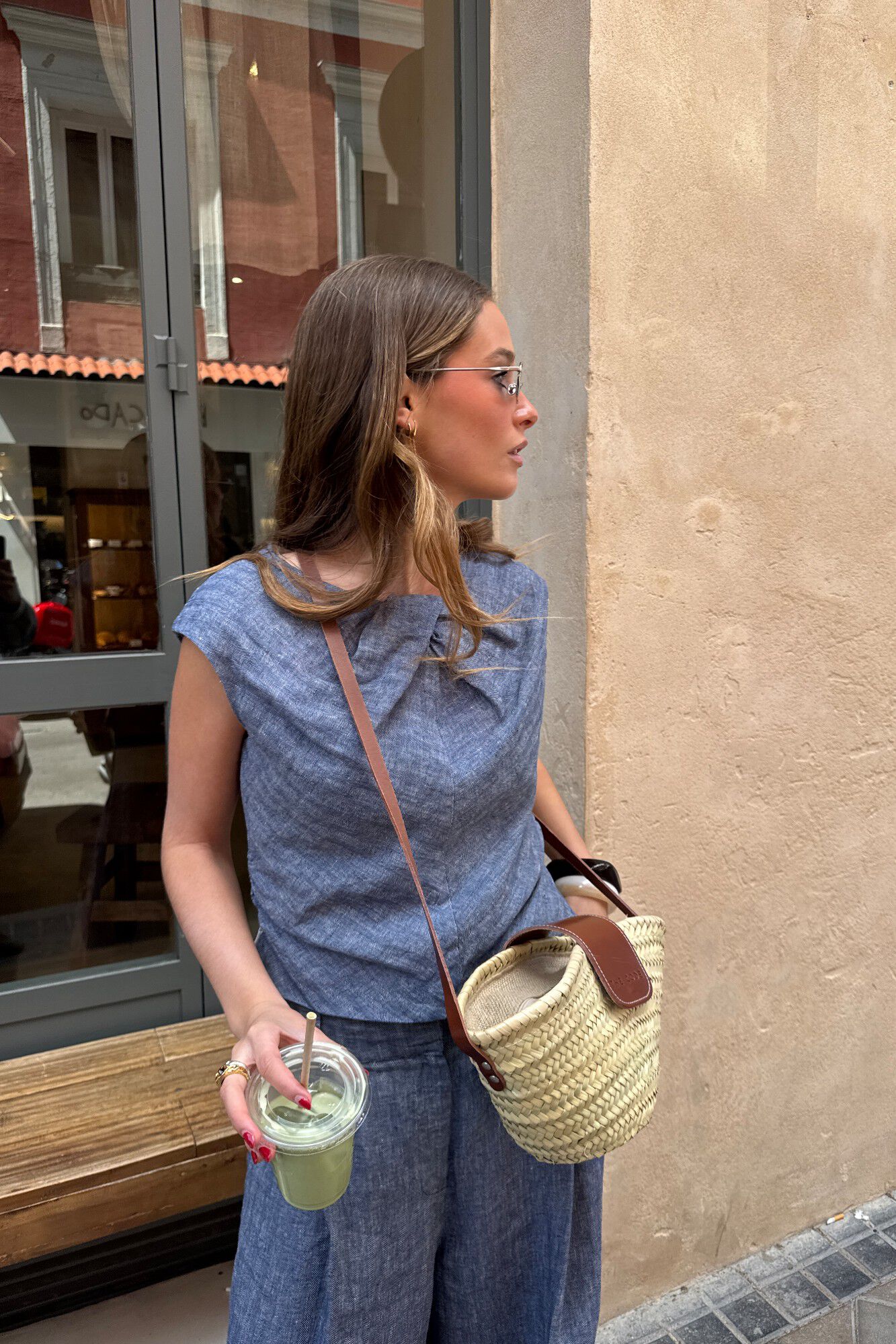 The Code Bolsa tote de pele urbano Castanho