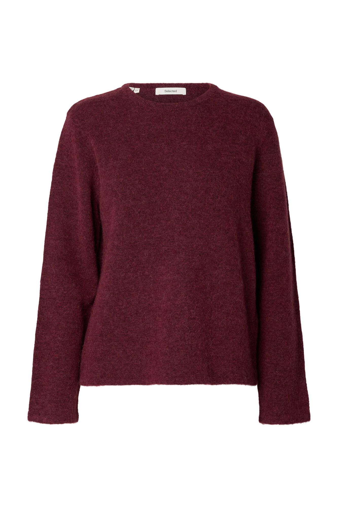 Selected Wool and alpaca jumper Maroon