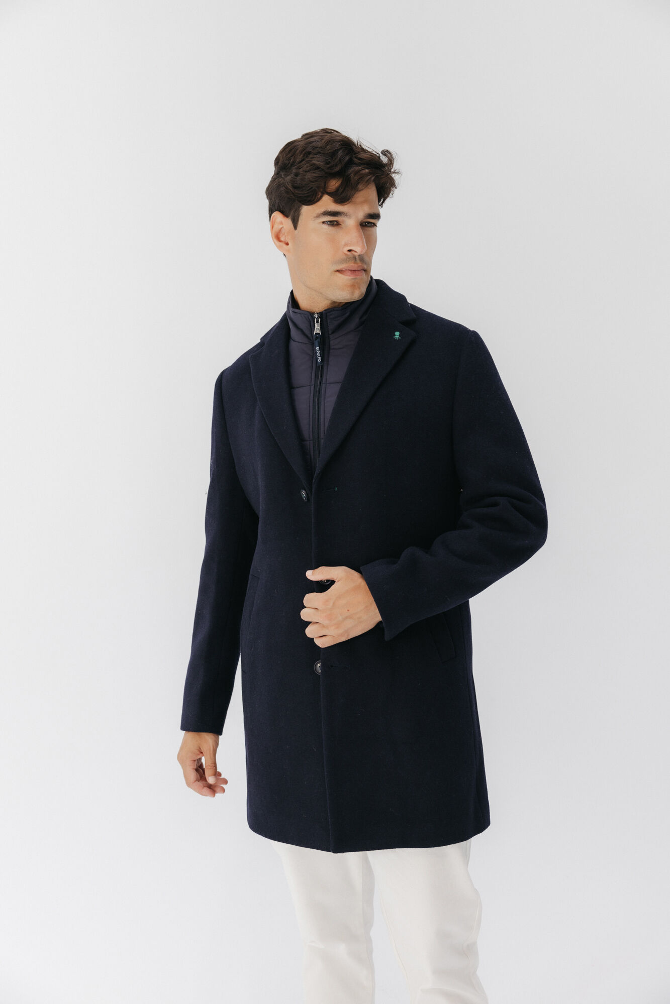 elPulpo Coat with detachable cloth breast Navy