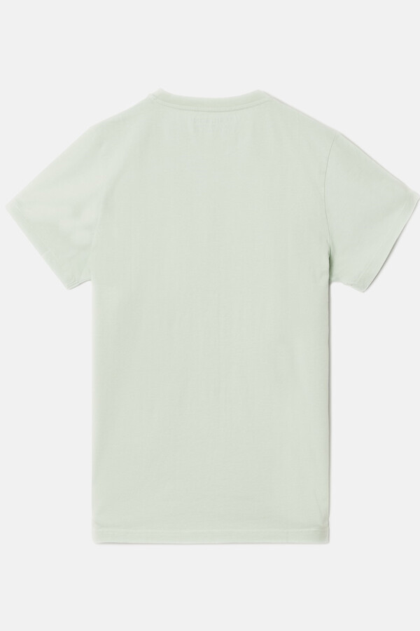 Cortefiel Silbon mini logo T-shirt Green