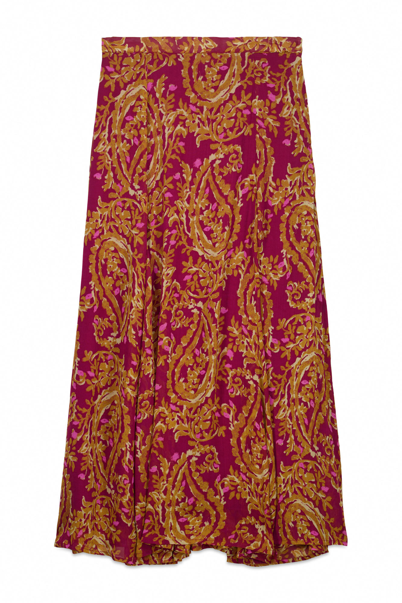 Slowlove Saia midi capa estampada Vermelho