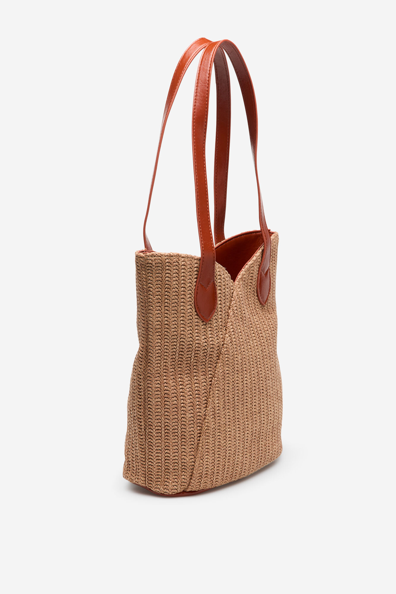 Cortefiel Raffia cut-out bag