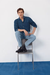 Cortefiel Denim shirt Navy