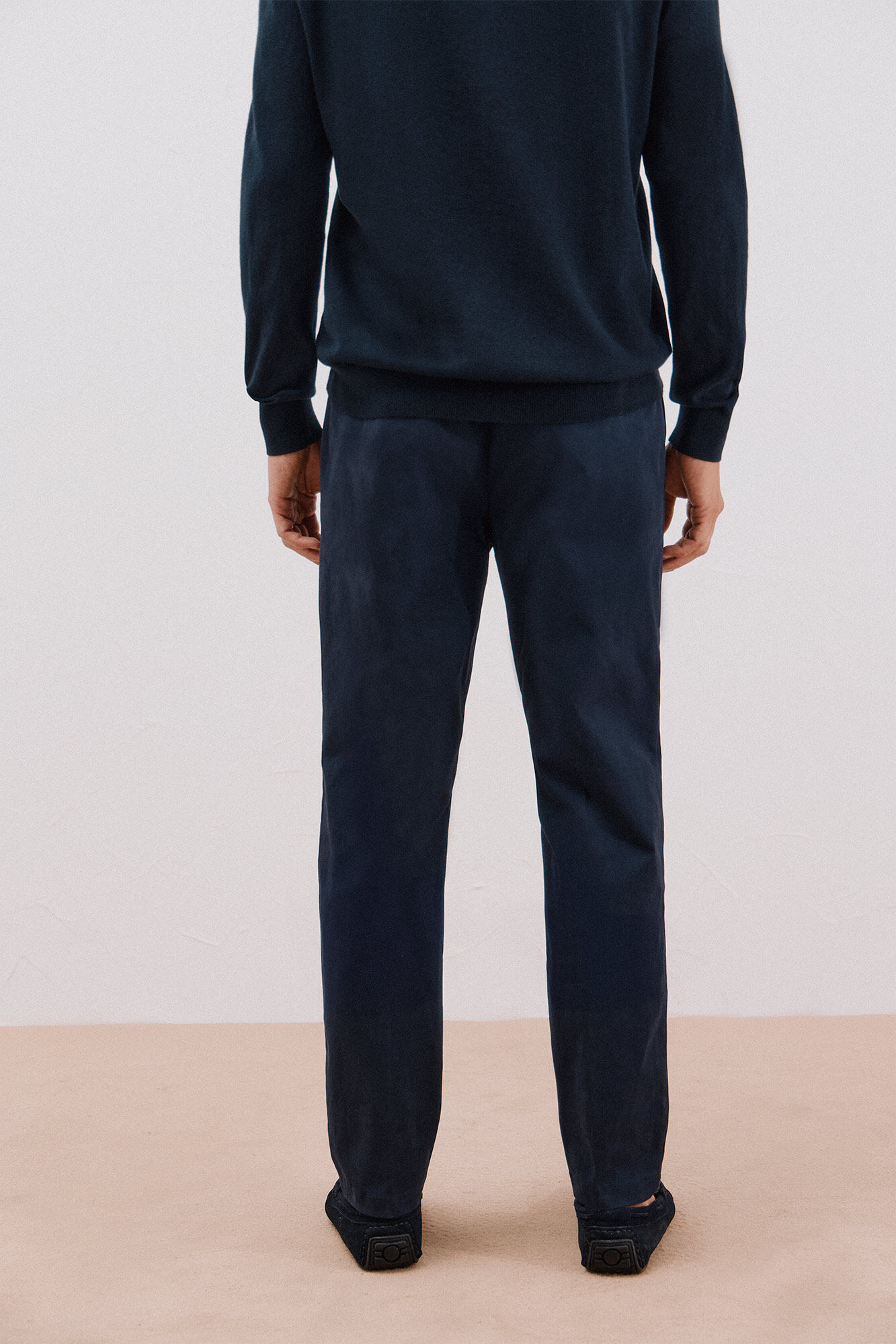 Cortefiel Tapered fit comfort chinos pants Navy