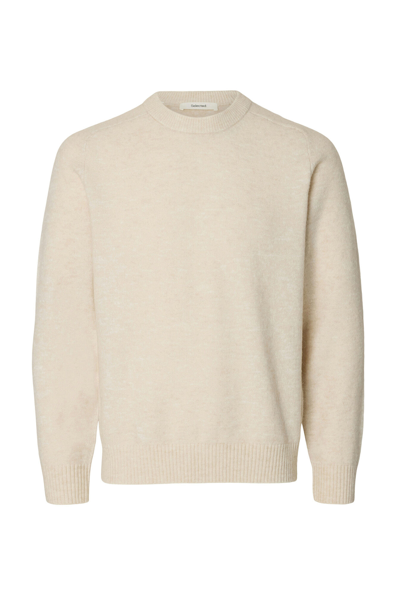 Selected Camisola de l&atilde; e alpaca  Tostado