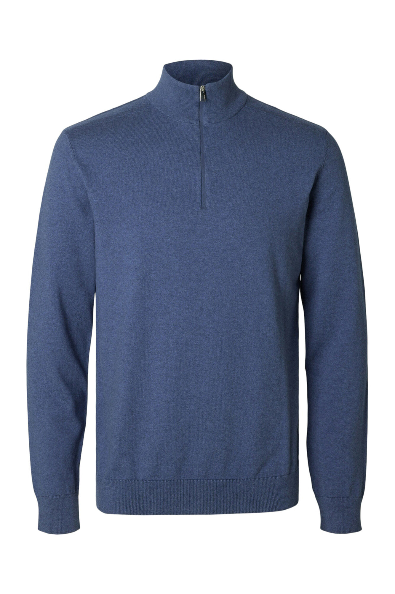 Selected Jersey de punto con media cremallera 100% algod&oacute;n