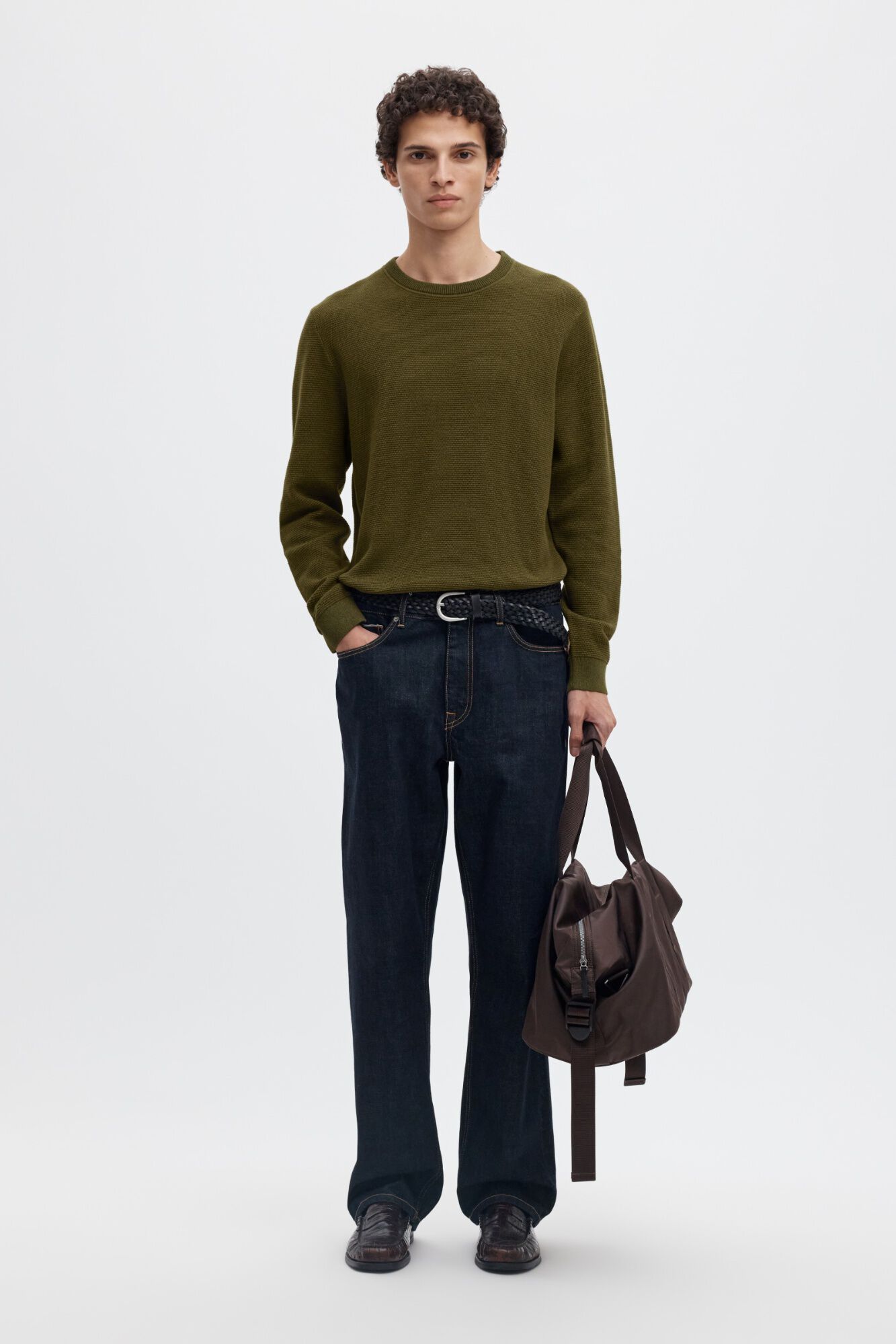 Selected Camisola 100% algod&atilde;o org&acirc;nico Verde