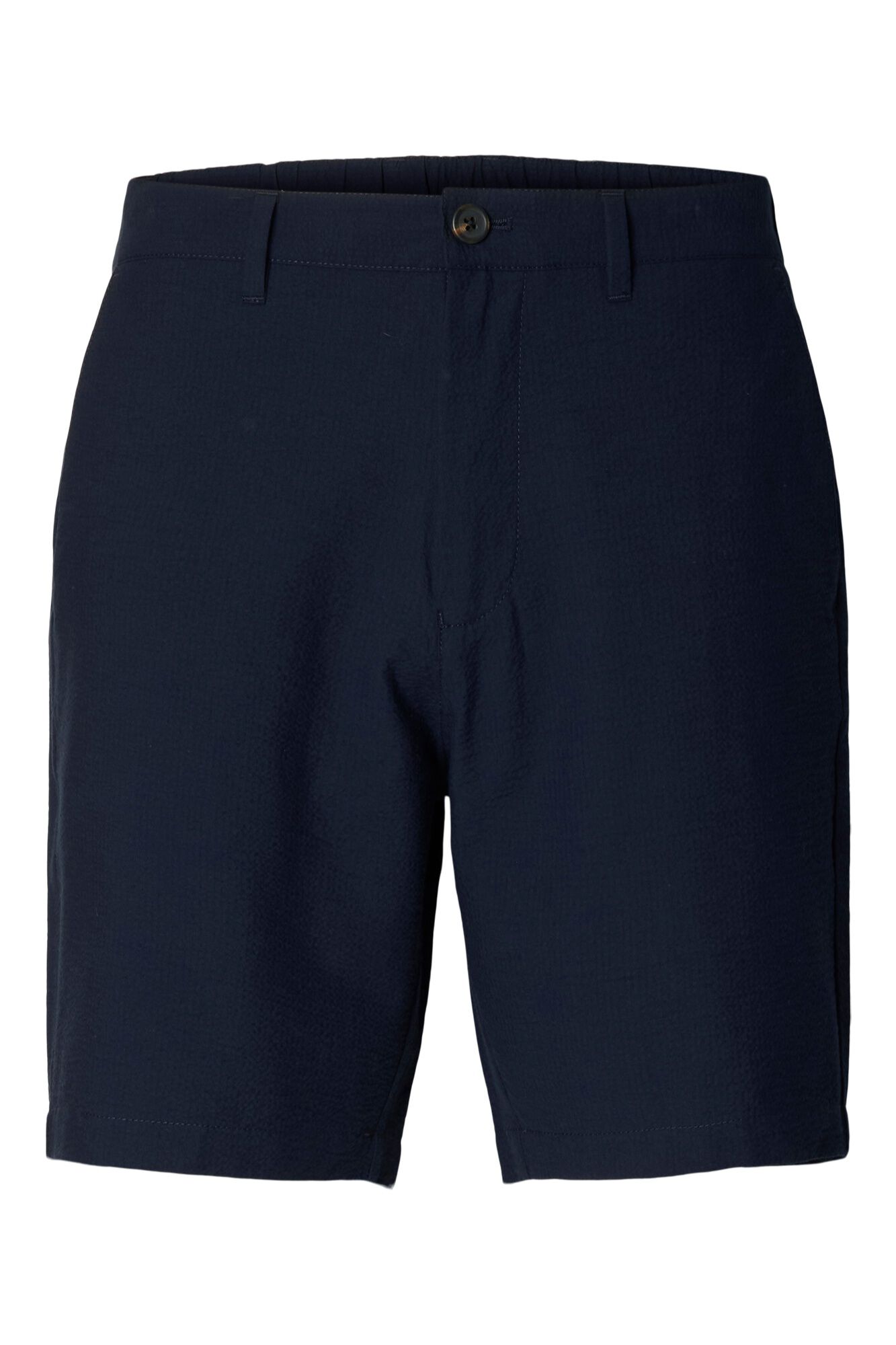 Selected Cal&ccedil;&otilde;es em tecido estruturado Azul