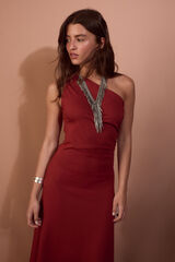Slowlove Asymmetric dress Maroon