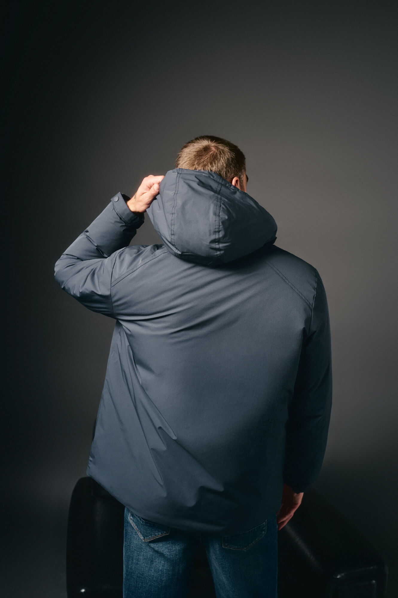 OOTO Hooded puffer parka Navy