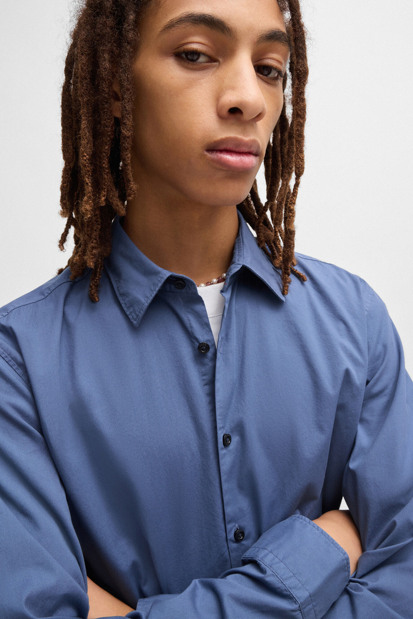 HUGO Camisa de manga comprida Azul