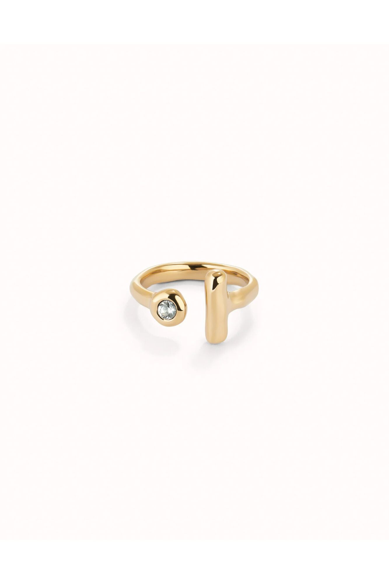 UNOde50 Anillo abierto topacio ba&ntilde;o oro