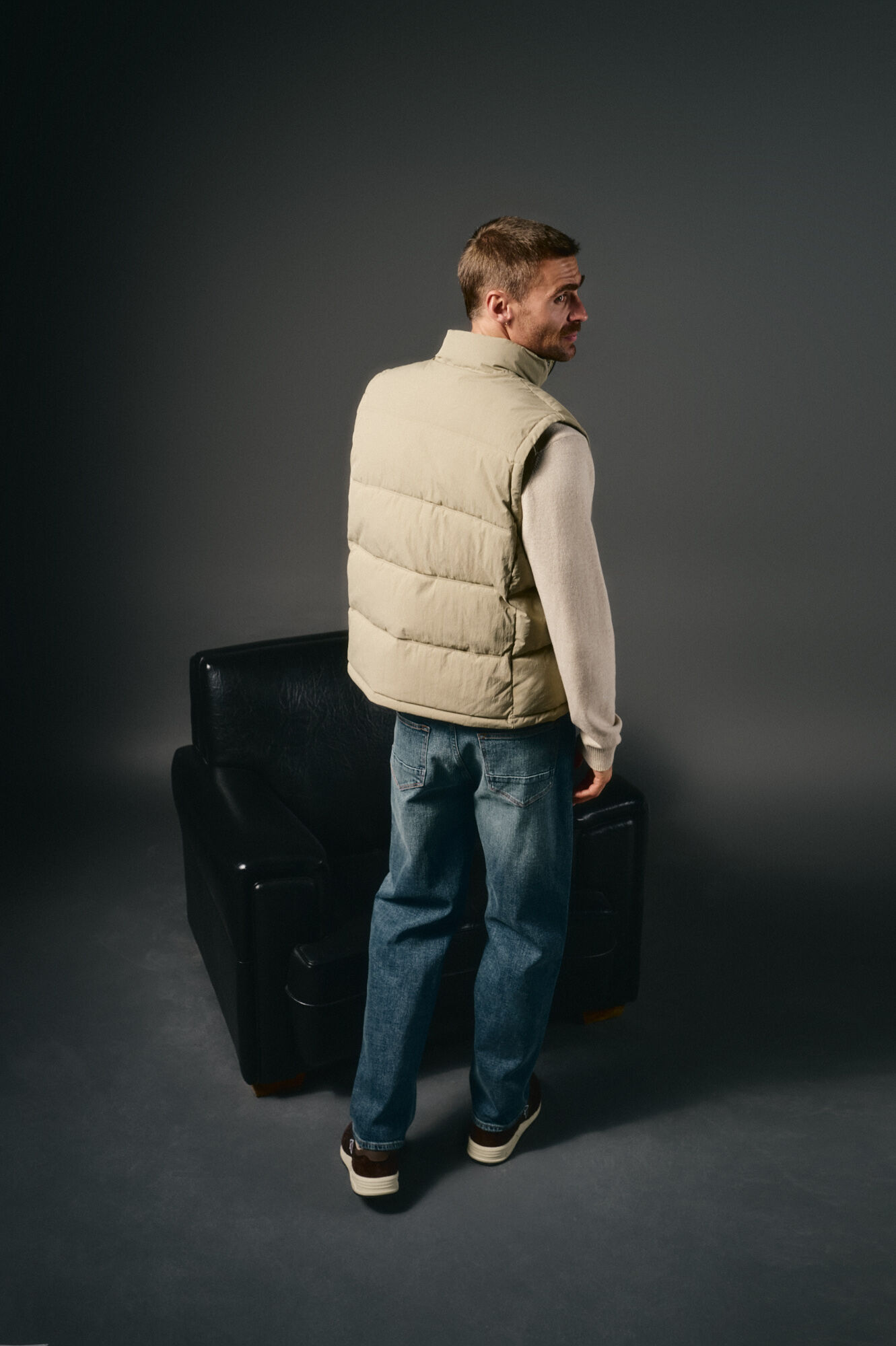 OOTO Colete acolchoado com bolso Tostado