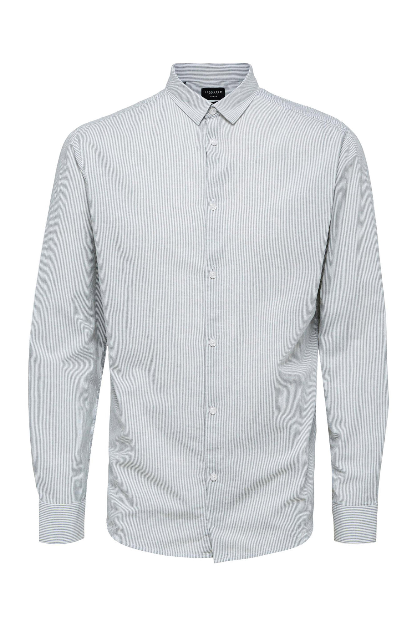 Selected Camisa manga comprida Slim Fit Verde