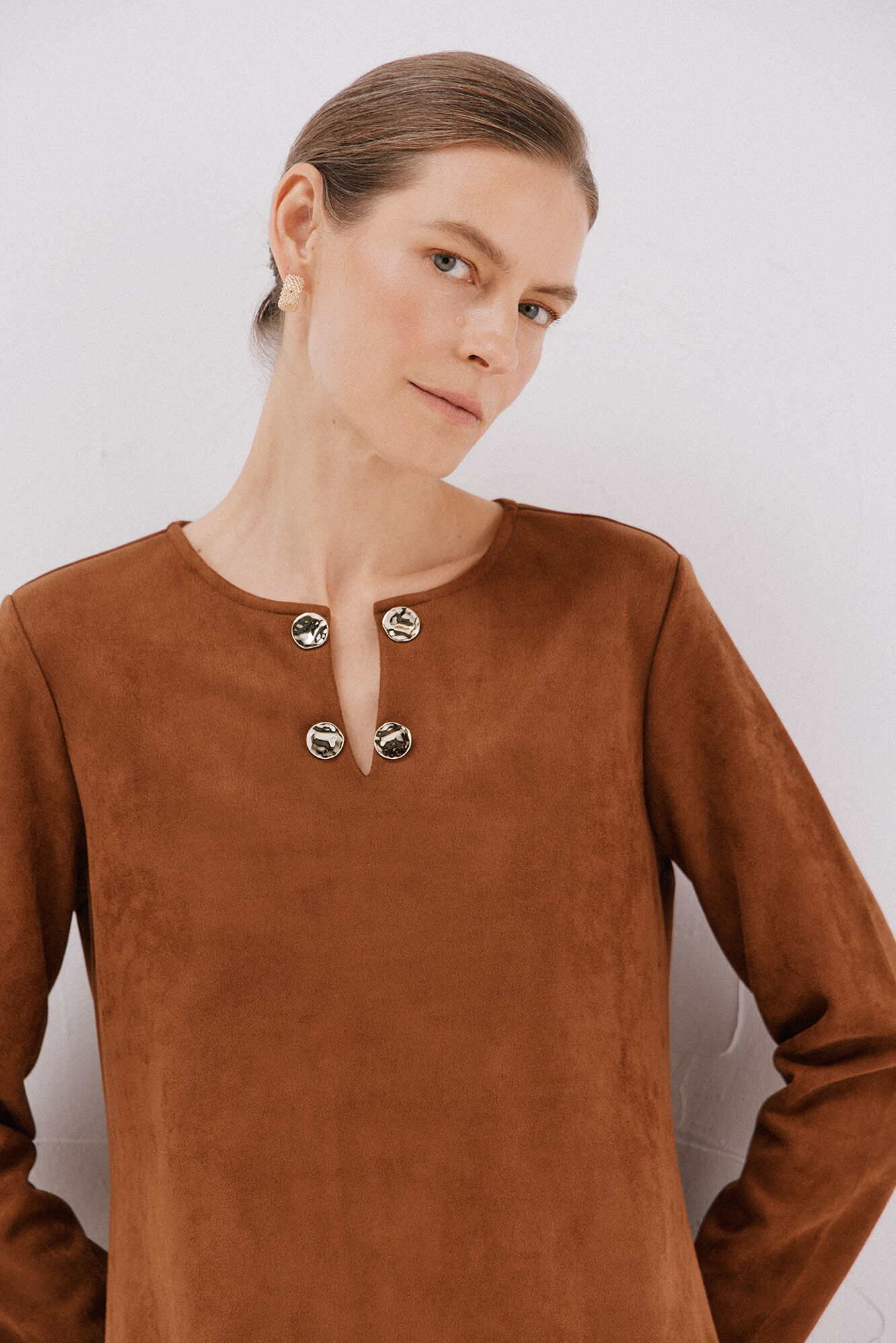 Cortefiel Suede dress