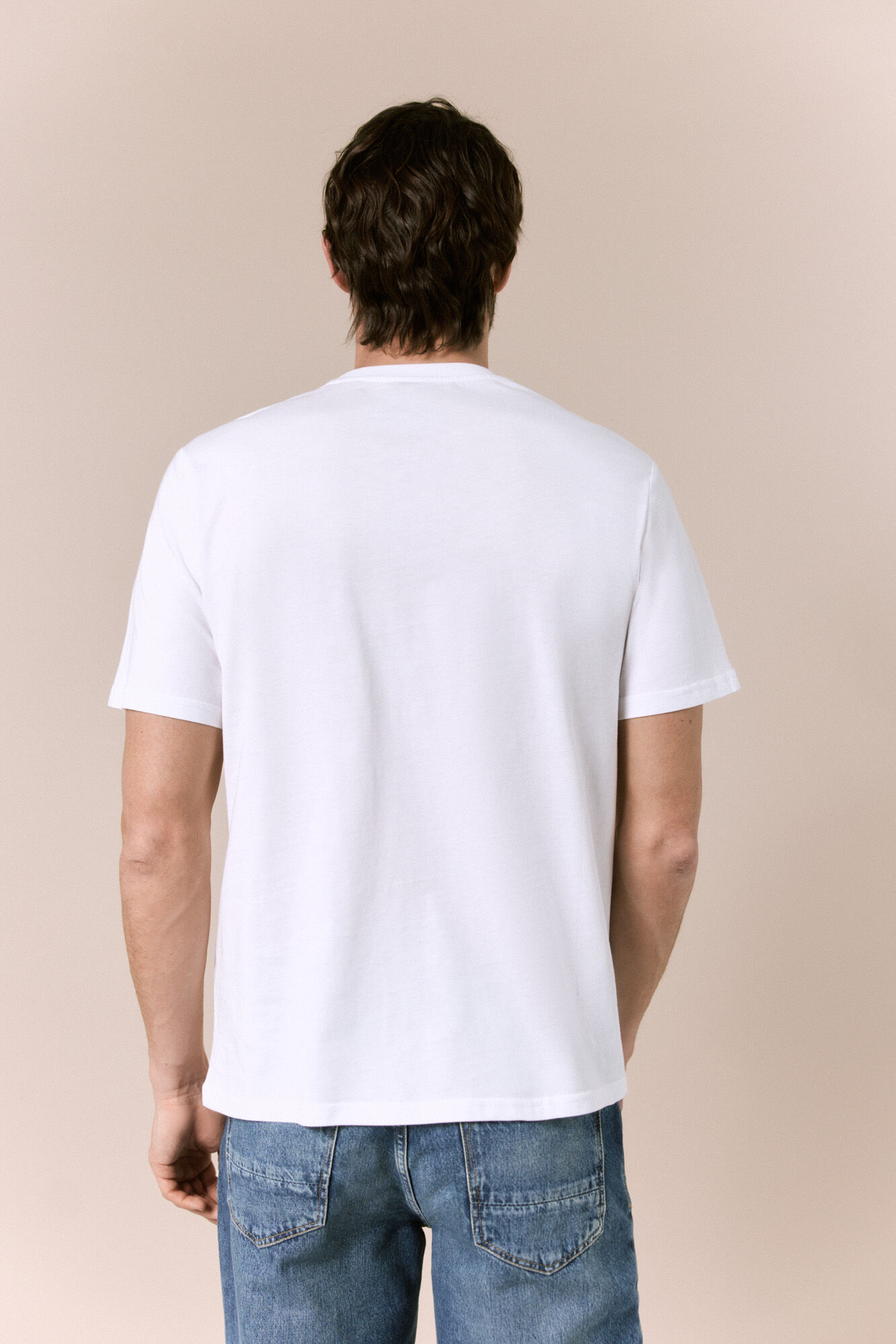 OOTO Camiseta b&aacute;sica lavada Blanco