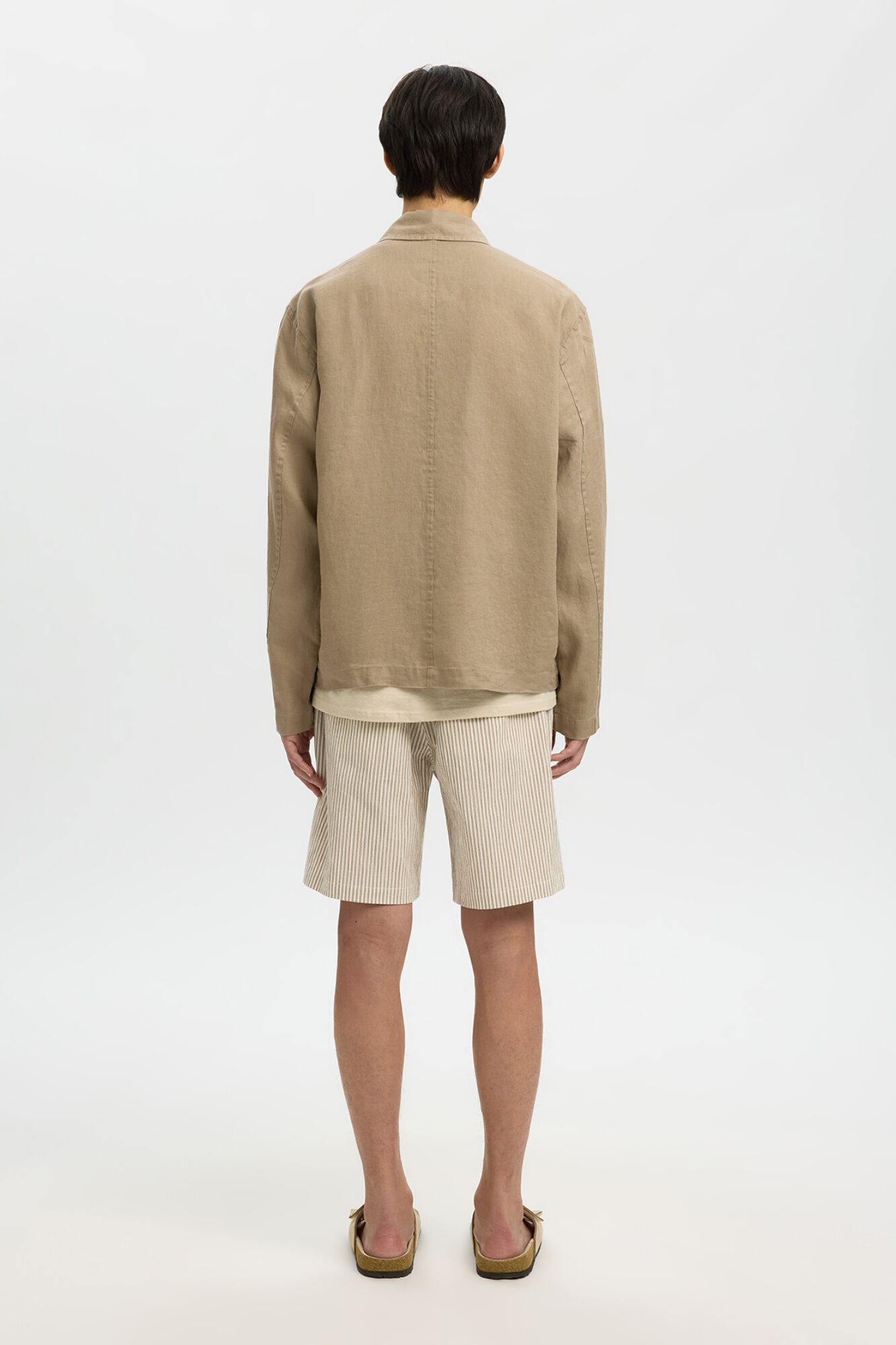 Selected Casaco com fecho-&eacute;clair Castanho