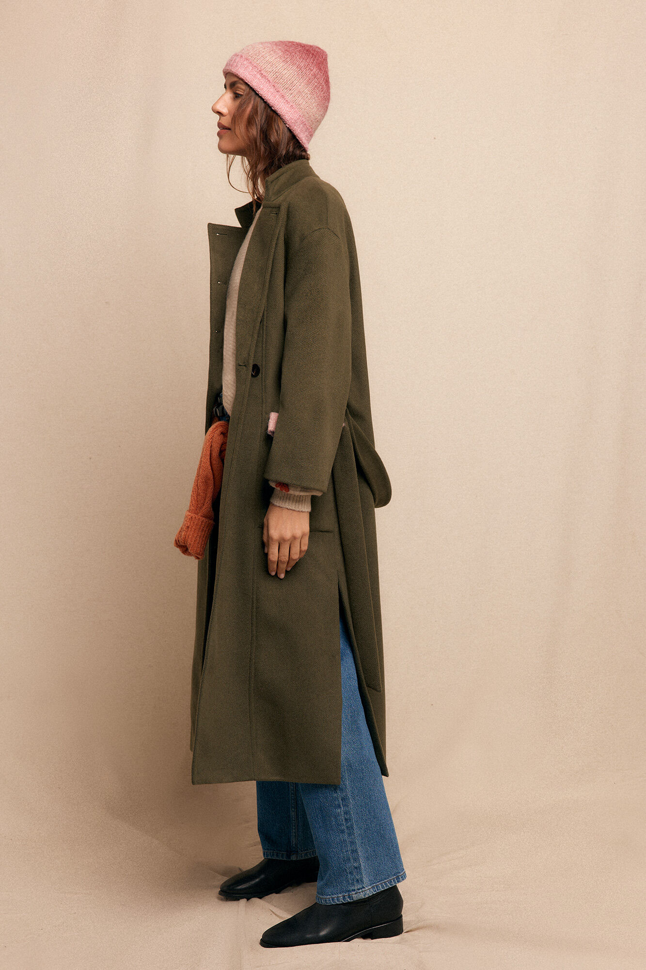 Slowlove Sobretudo longo trespassado Verde