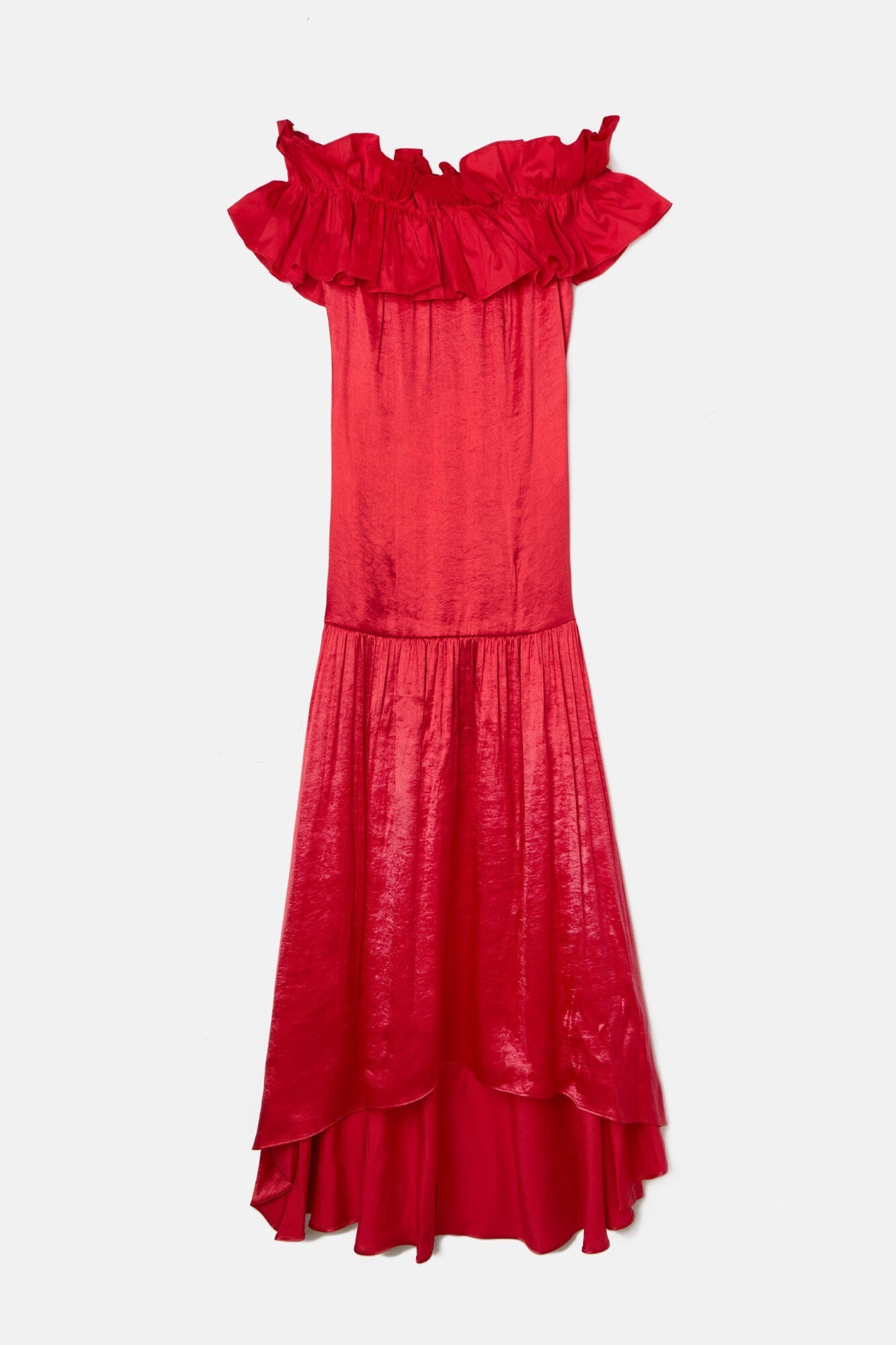 Silbon Vestido com folho da cole&ccedil;&atilde;o Event Vermelho