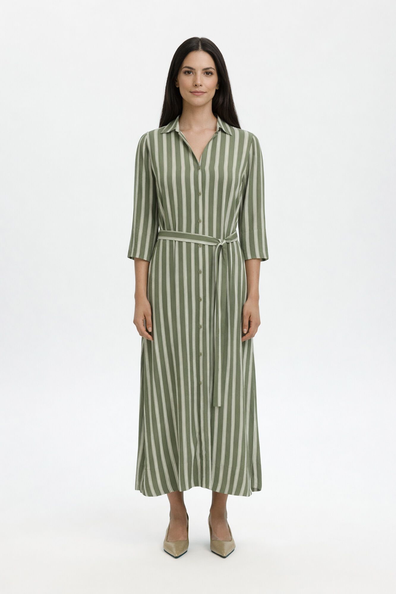 Selected Vestido comprido estampado