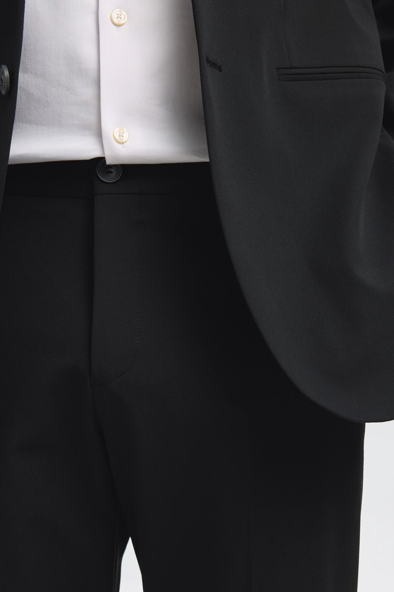 Selected Cal&ccedil;a de alfaiataria Slim Fit