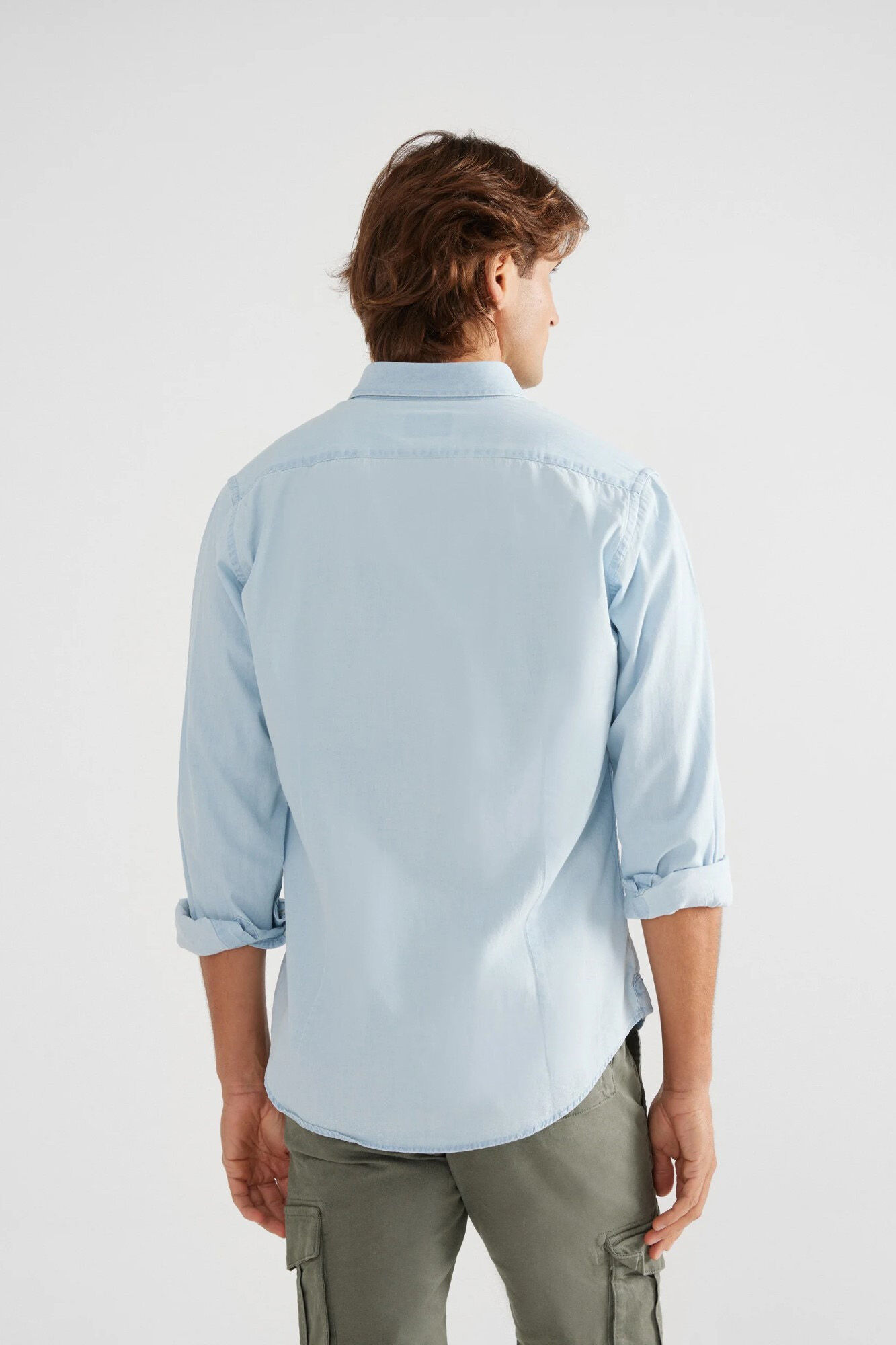 Silbon Camisa sport denim  Azul