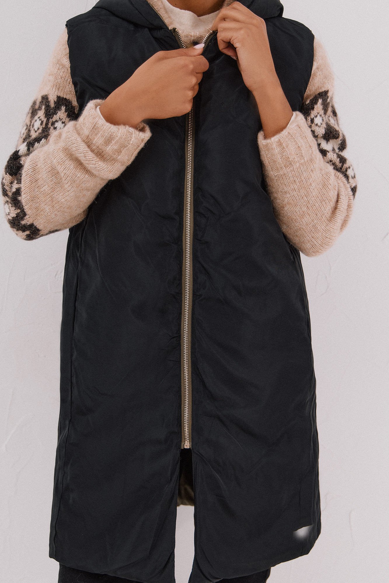Cortefiel Long reversible gilet