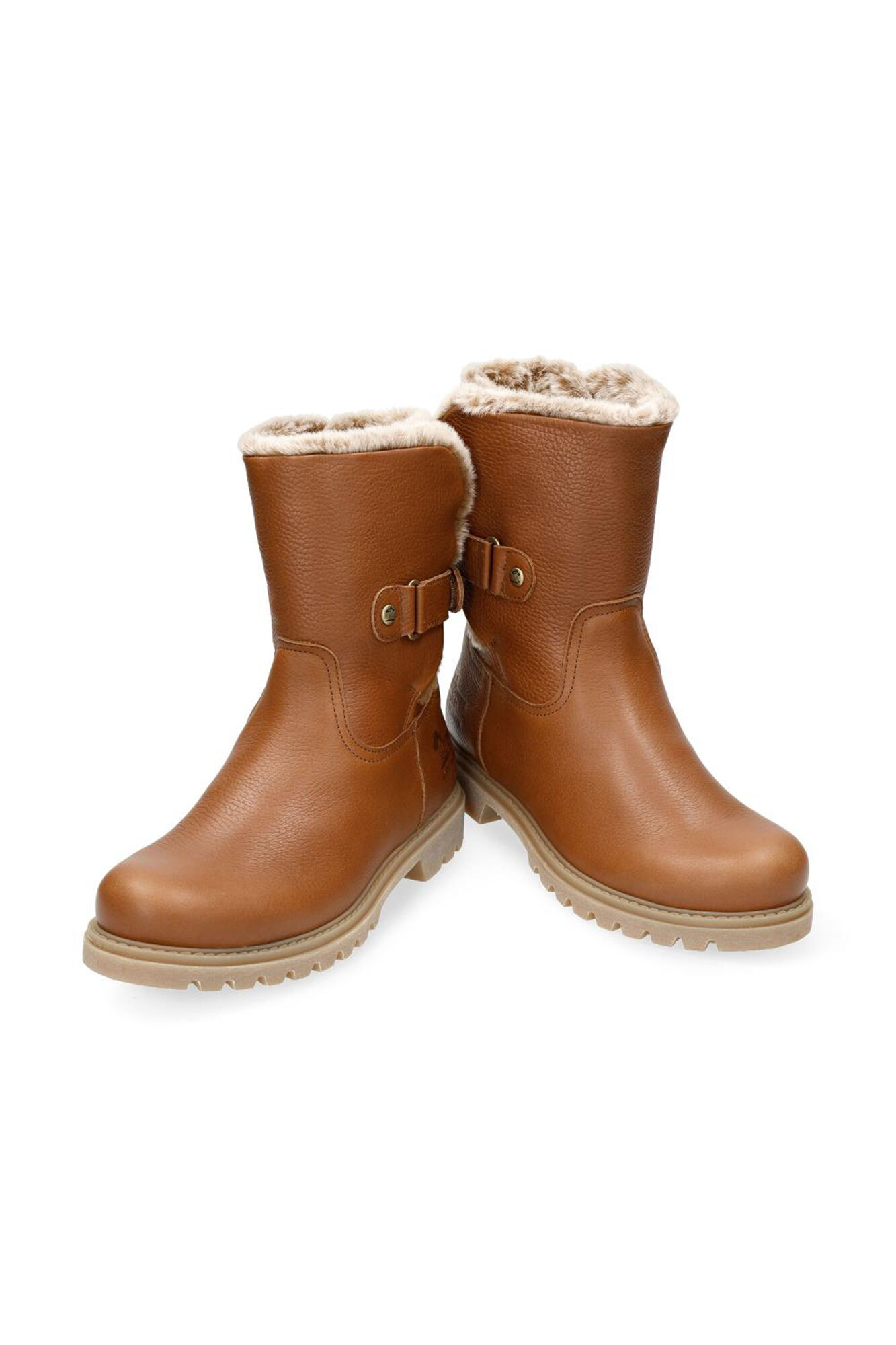 Panama Jack Botas de pele com forro de pele quente Castanho