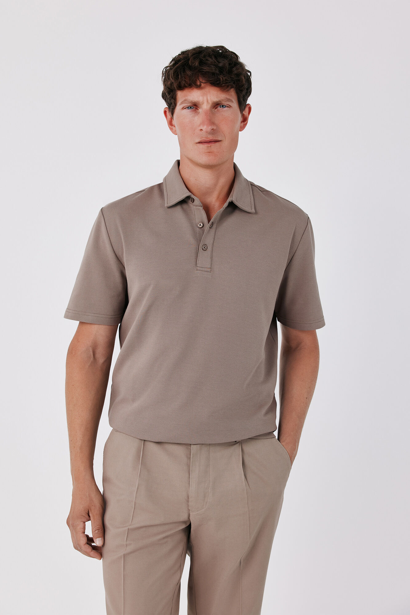 Cortefiel Ottoman structure polo shirt