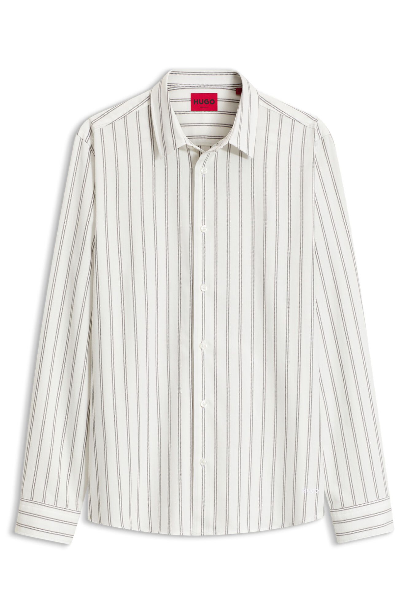 HUGO Camisa moderna de manga comprida Ecru