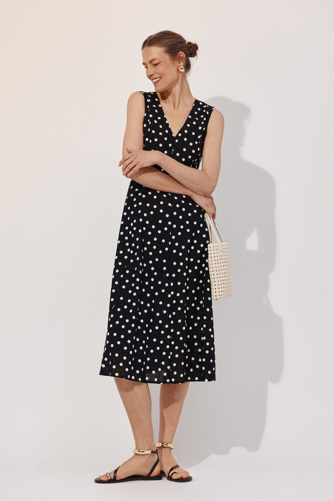 Cortefiel Vestido estampado rodado