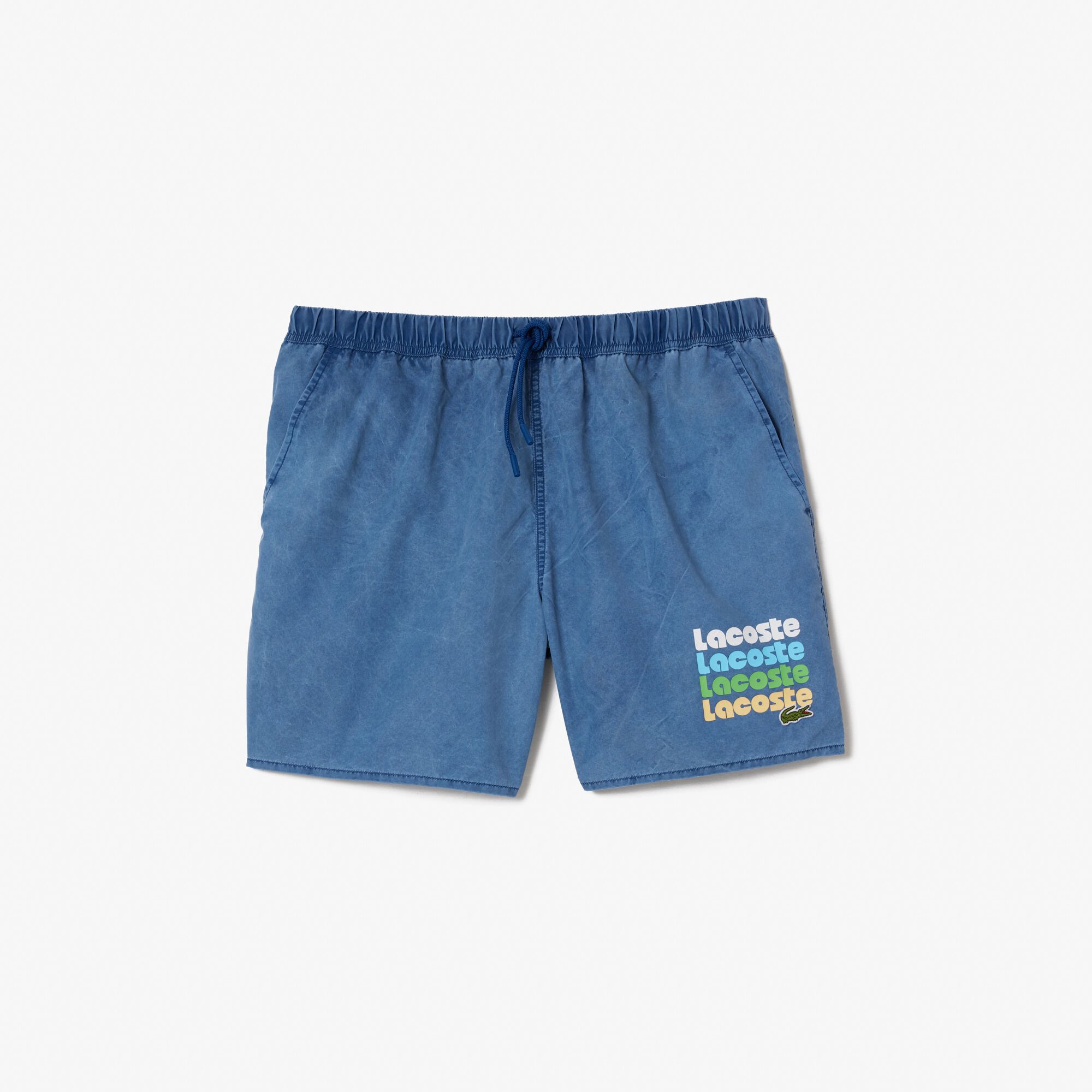 Lacoste Cal&ccedil;&otilde;es com efeito lavado Azul