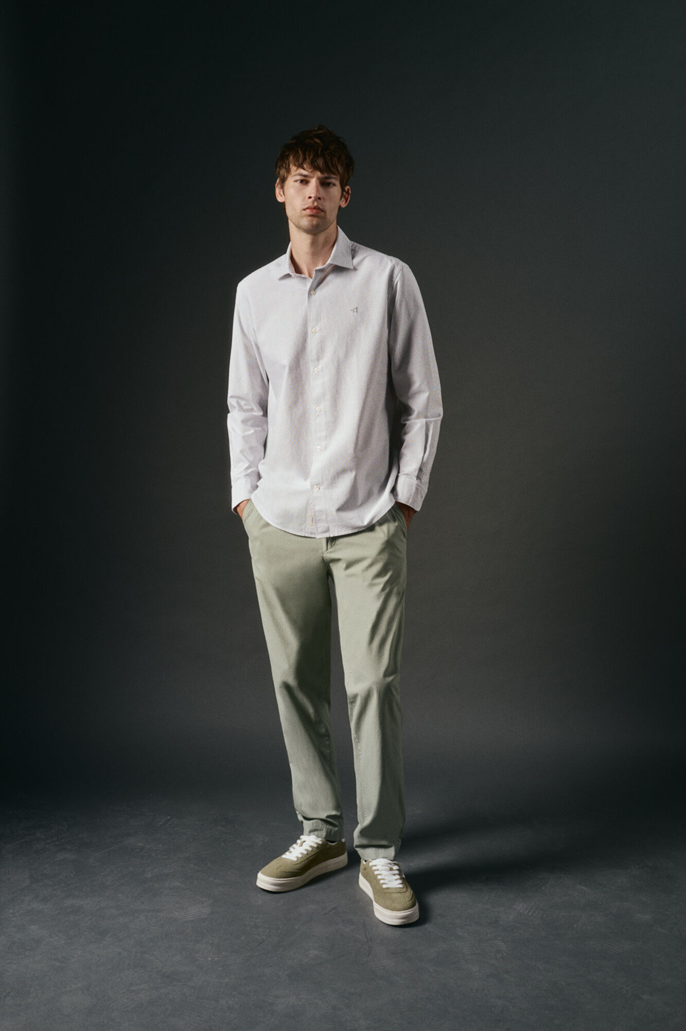 OOTO Camisa oxford rayas