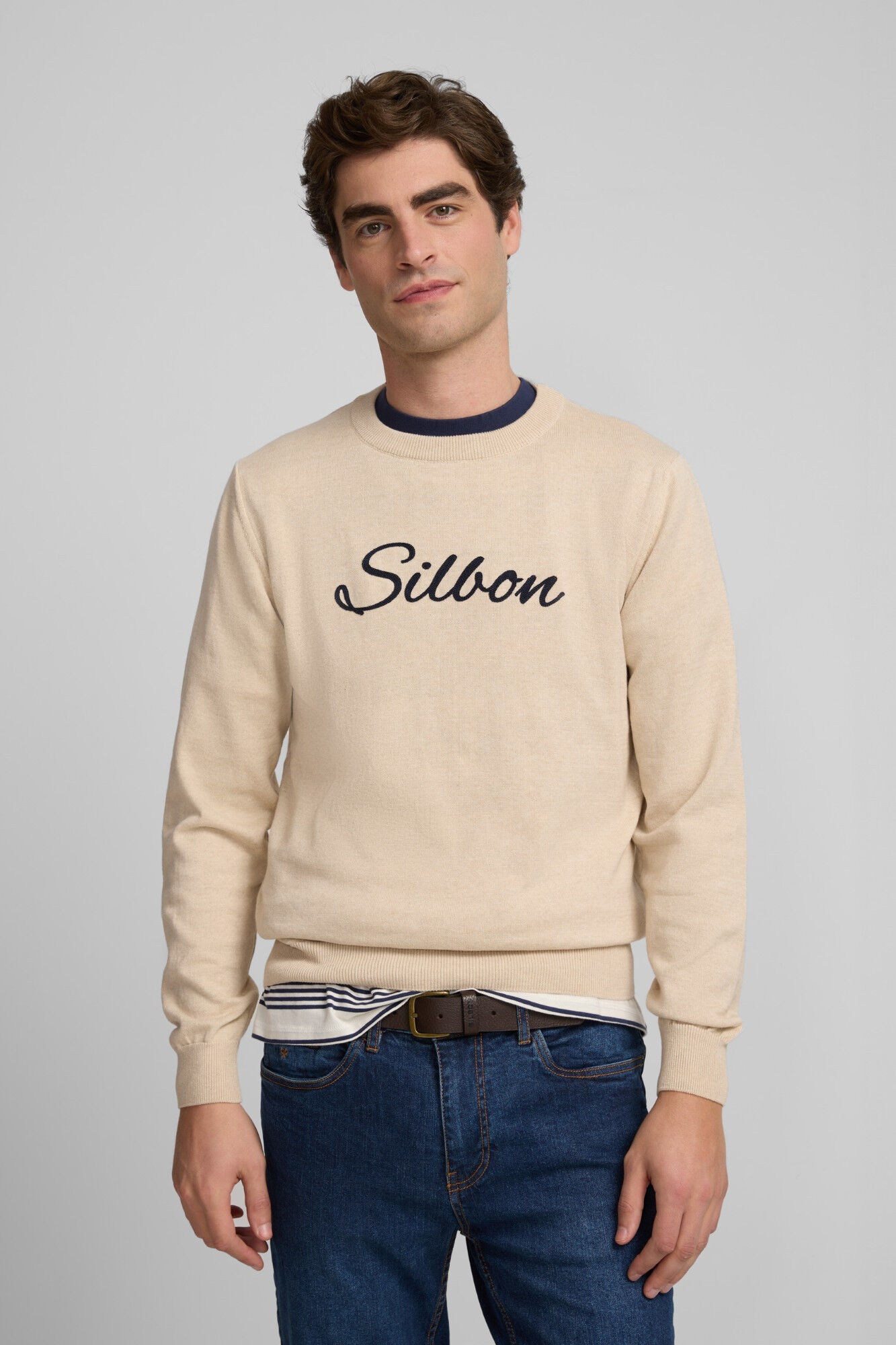 Silbon Plain jumper Beige