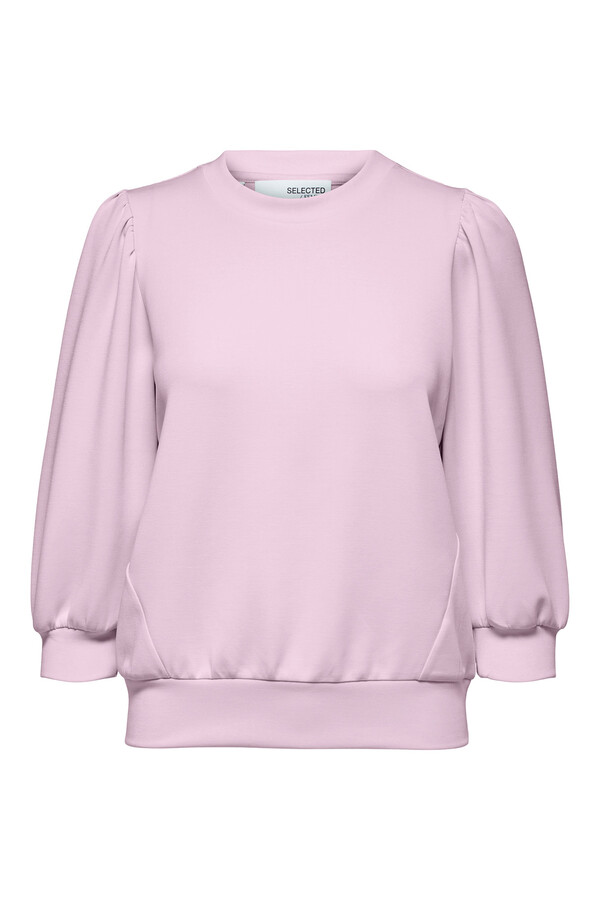 Cortefiel Sweatshirt style top with puffed sleeve, made with TENCEL Lilac