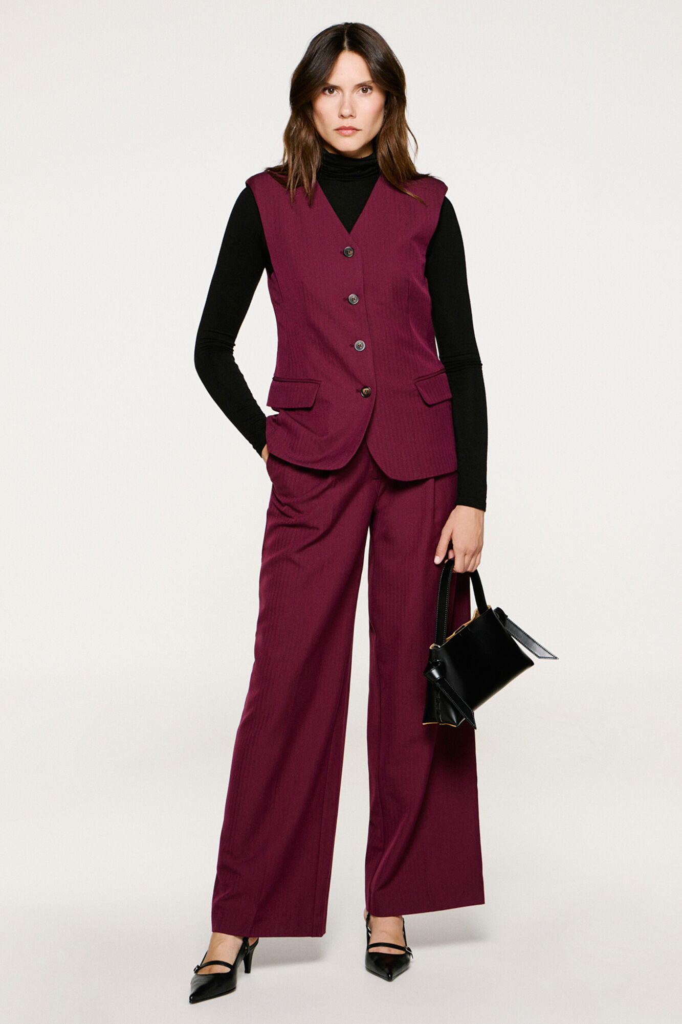 Selected Cal&ccedil;a de terno plissadas.