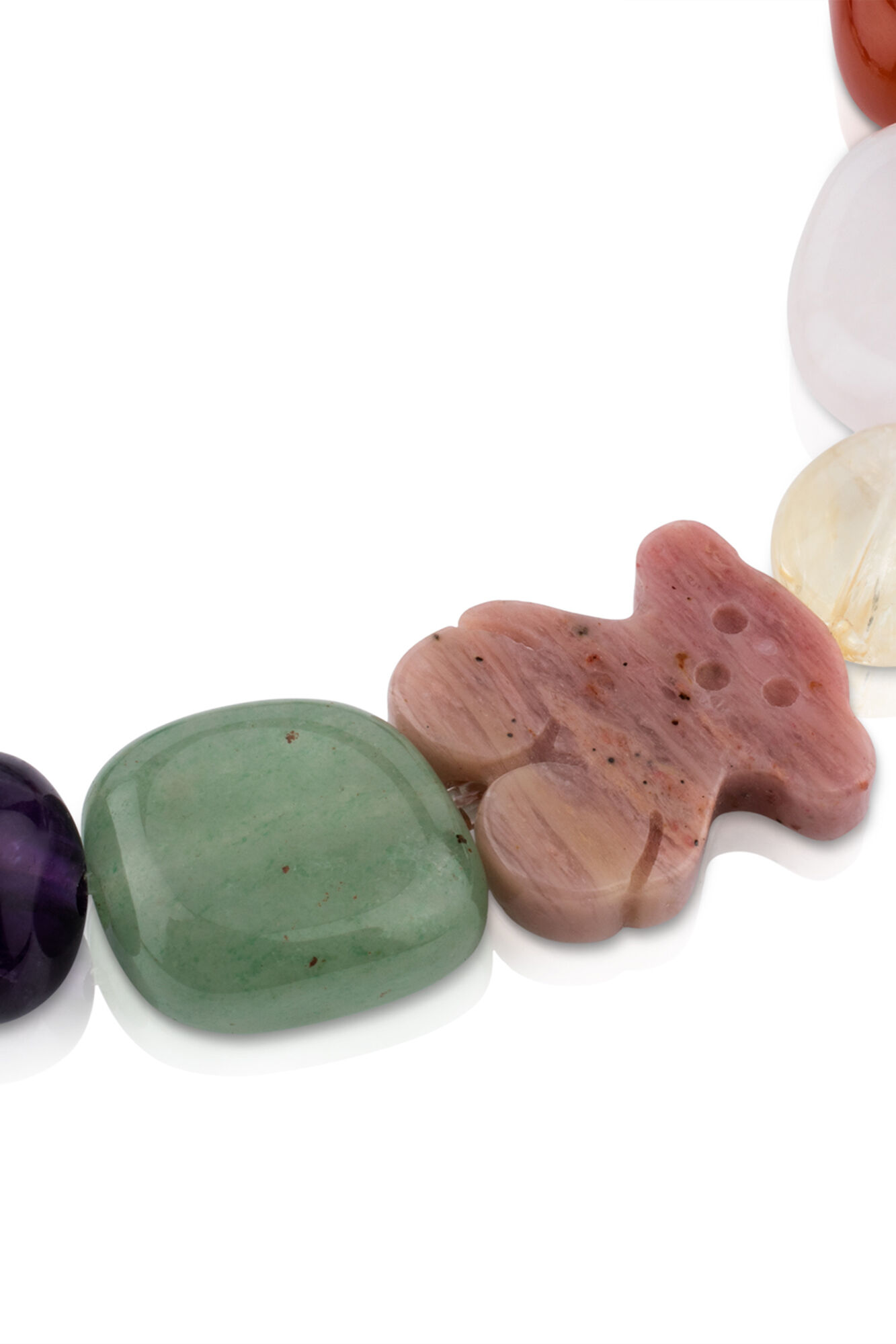 Tous Pulsera de plata con gemas y oso de rodonita TOUS Color Gris