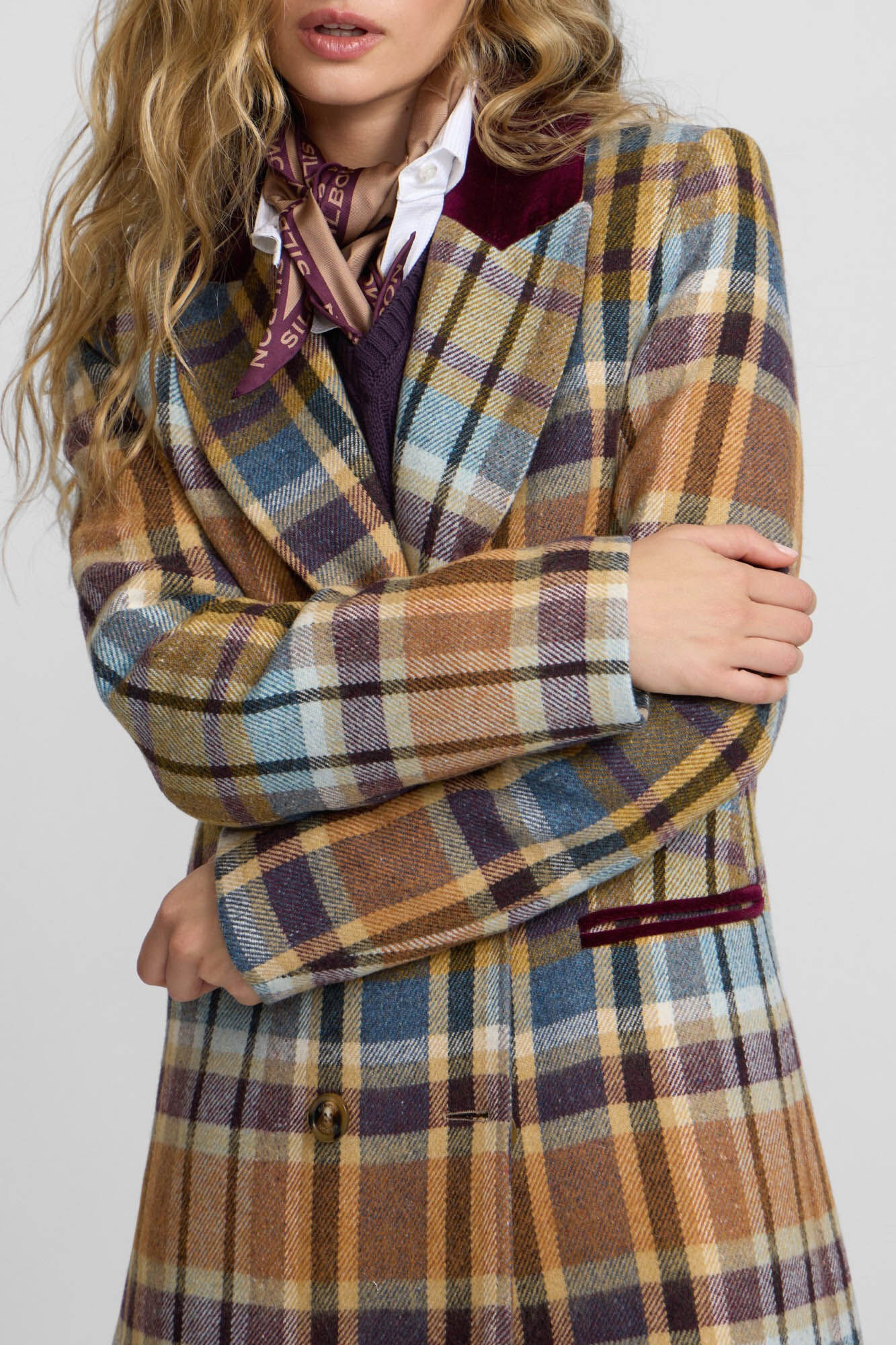 Silbon Casaco sobretudo cruzado