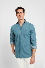 Silbon Camisa sport vaquera azul claro regular fit Azul
