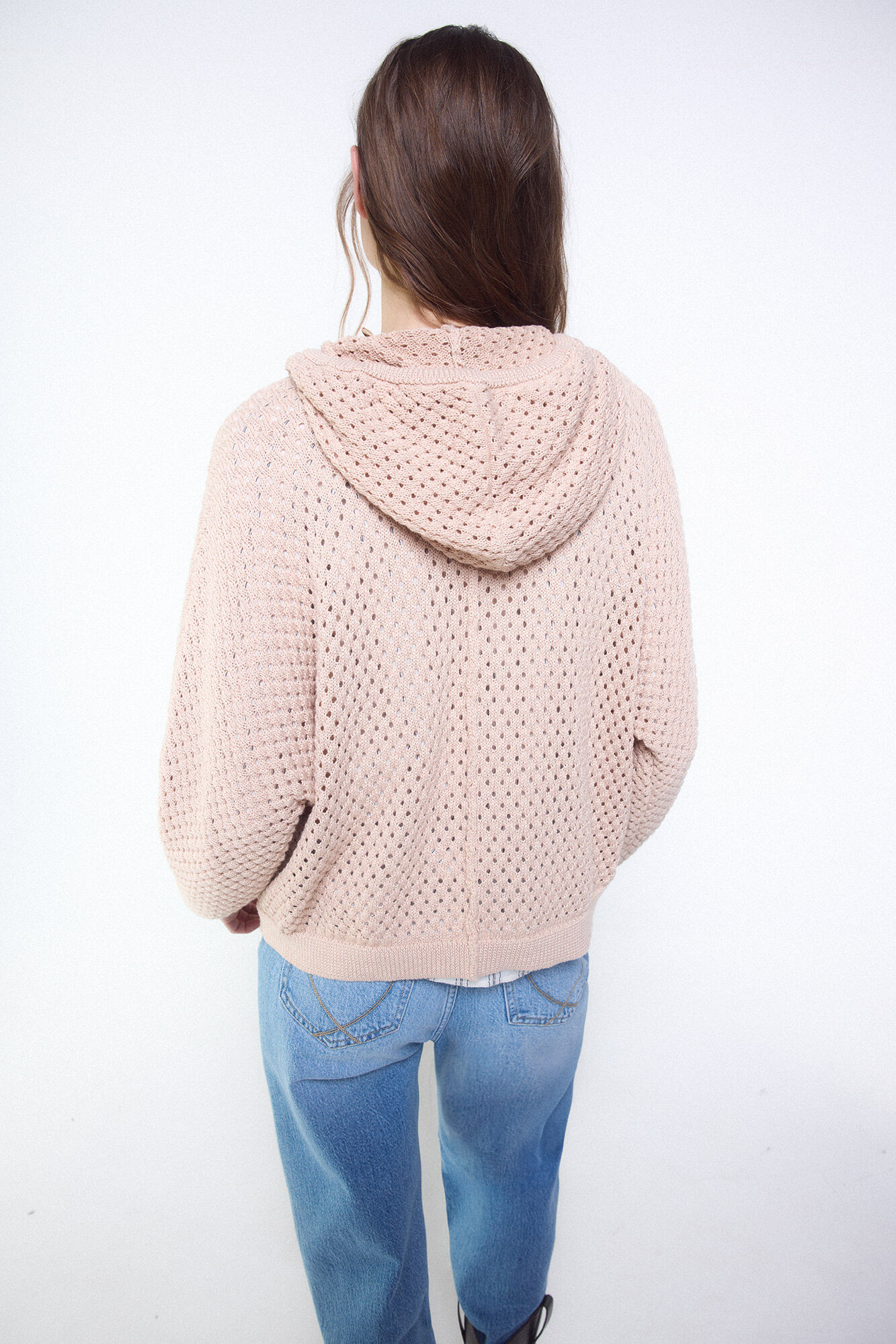 Slowlove Jersey calado capucha