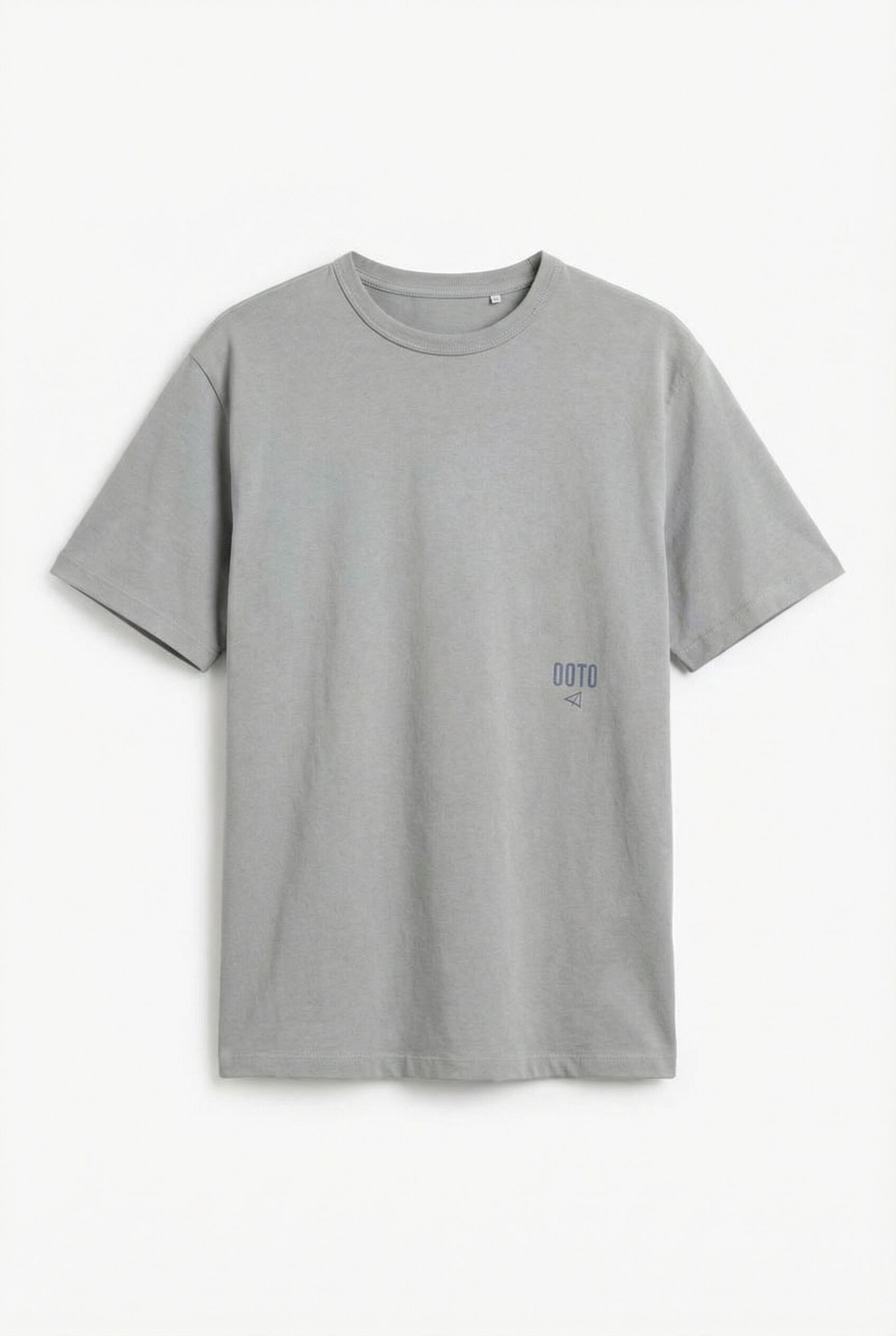 OOTO Camiseta lavada con logo Gris