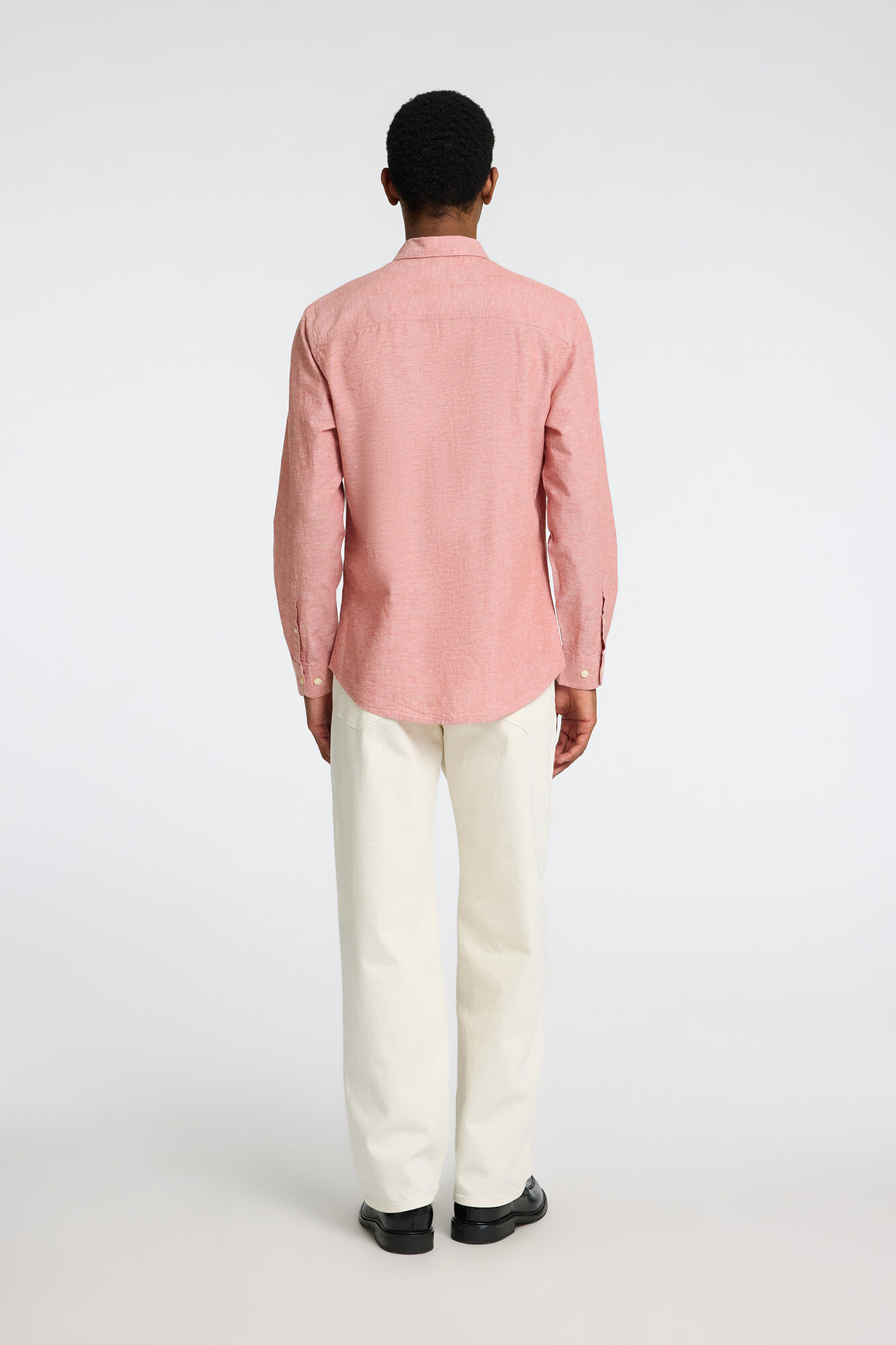 Selected Camisa de linho slim fit Vermelho