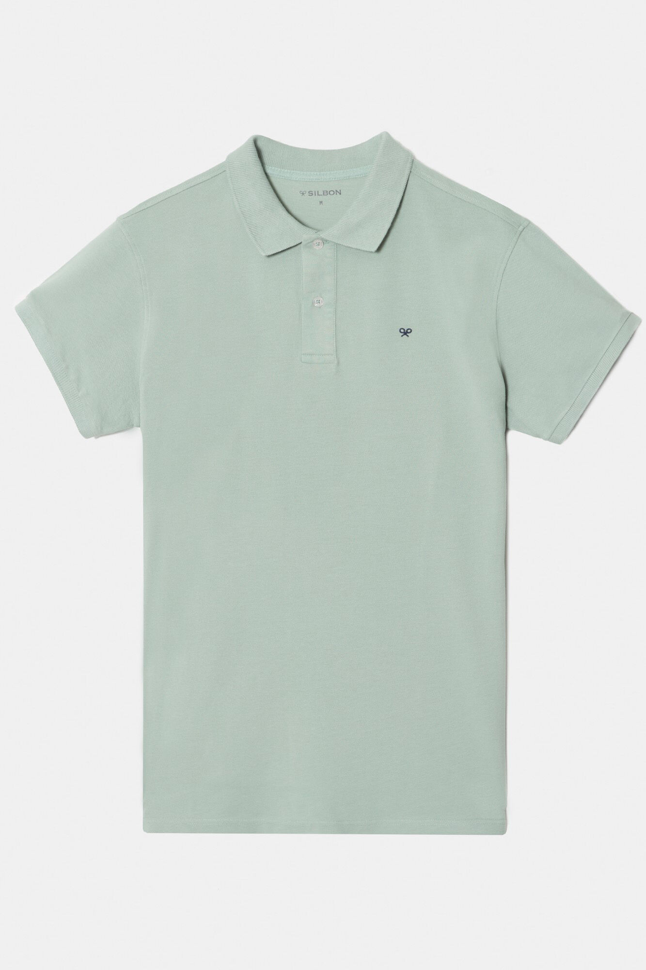 Silbon Polo clasico liso Verde