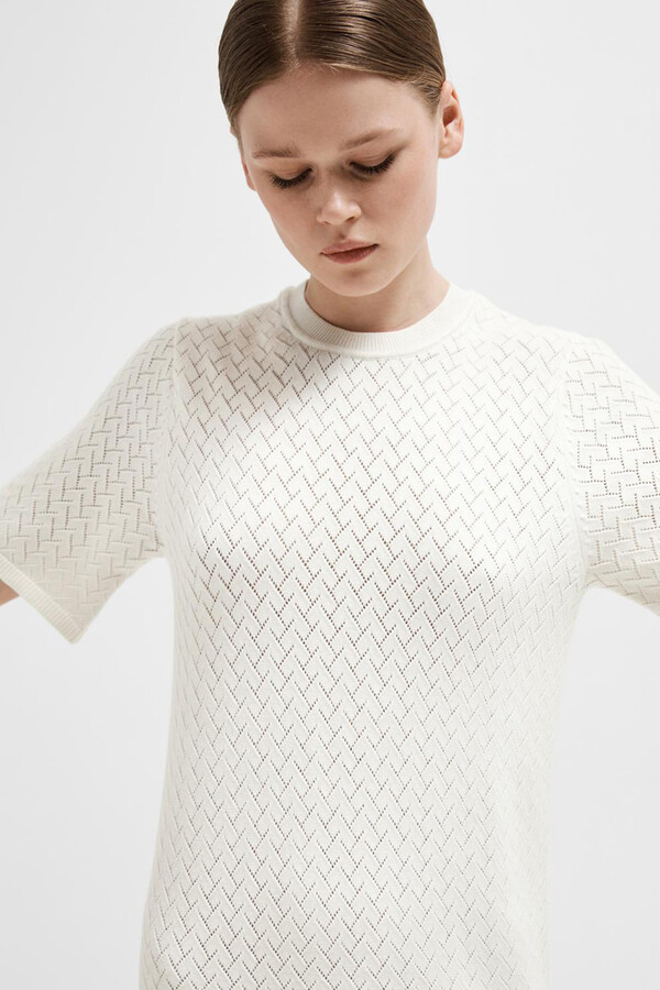 Cortefiel Short sleeve jersey-knit midi dress made with Ecovero viscose.  Grey