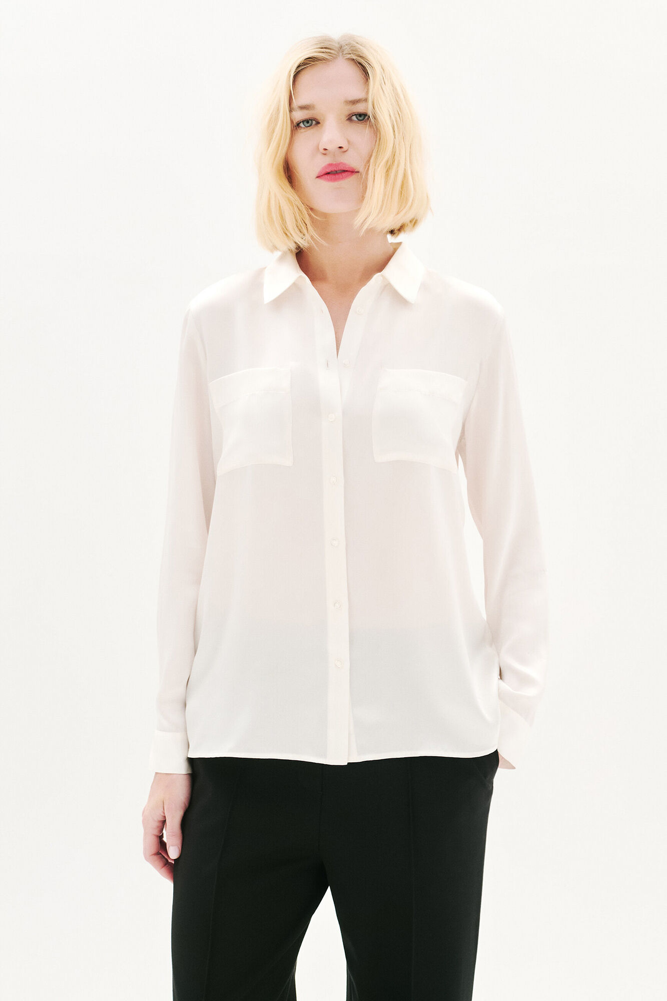 Caroll 100% silk shirt Ivory