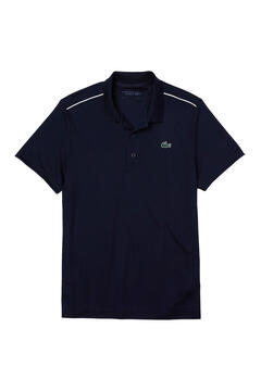 Cortefiel Polo shirt with contrasting piping on the shoulders and sleeve ends Navy