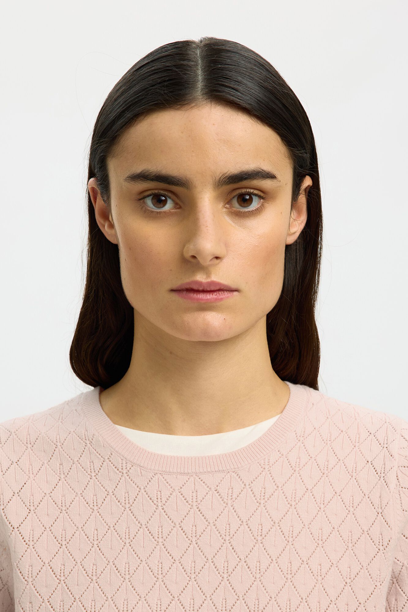 Selected Cardig&atilde; de malha manga com malha curtas Subiu