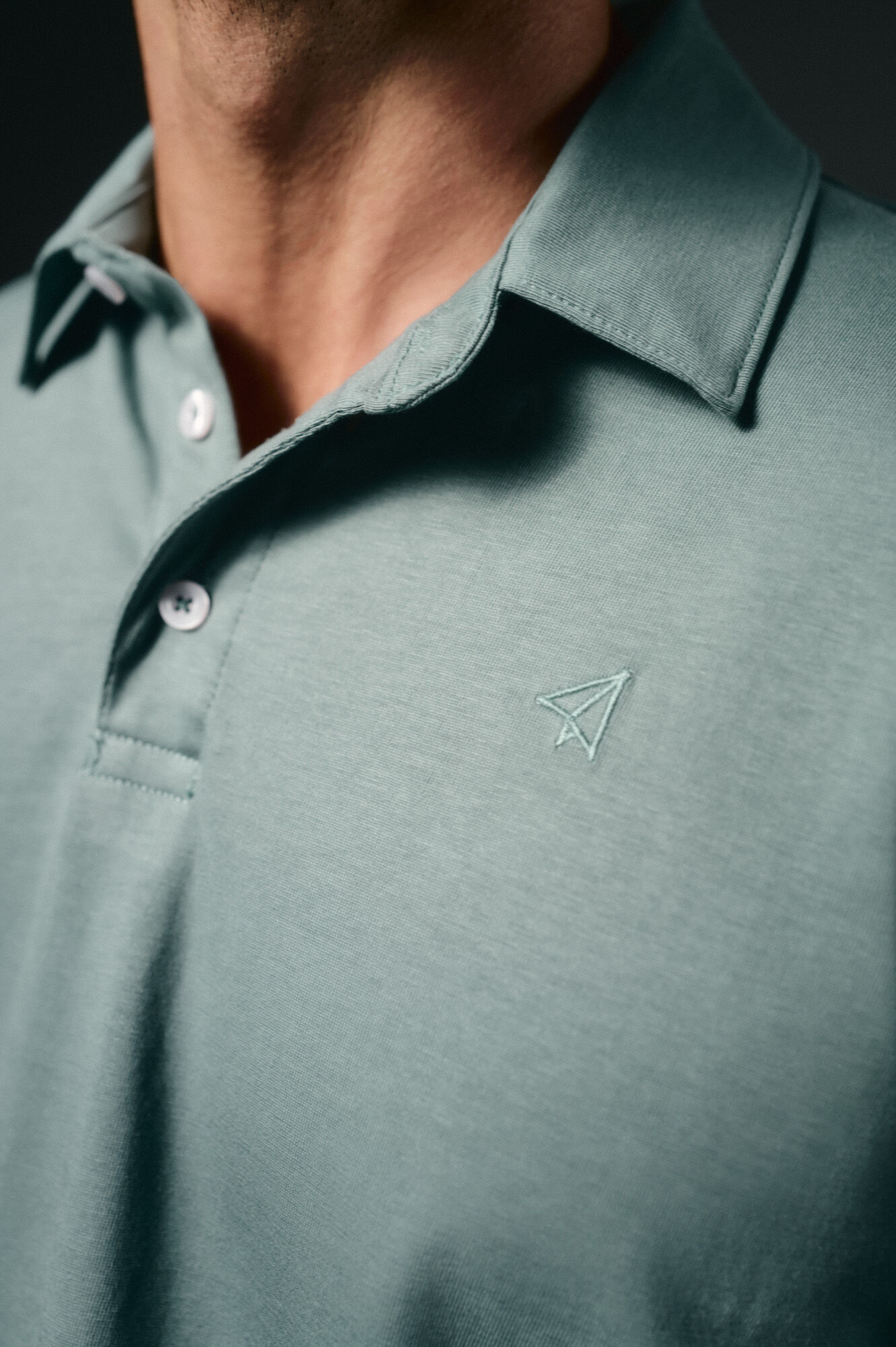 OOTO Polo de m&atilde;o longa Azul